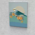 Kék madár festés számok alapján kreatív készlet keret nélkül 40x50