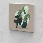 Fekete cica festés számok alapján kreatív készlet 40x40