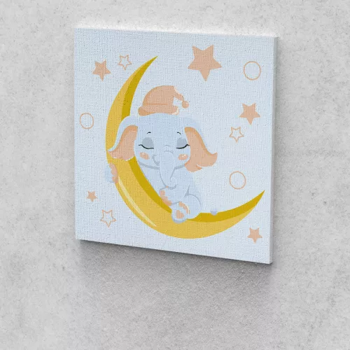 Alvó kiselefánt festés számok alapján kreatív készlet 40x40