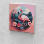 Flamingó festés számok alapján kreatív készlet 40x40