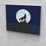 Farkas a holdnál festés számok alapján kreatív készlet keret nélkül 40x50