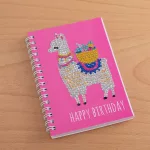 Alpakás mini spirál jegyzetfüzet gyémántszemes kirakó 10x14,5 cm