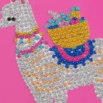 Alpakás mini spirál jegyzetfüzet gyémántszemes kirakó 10x14,5 cm