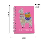 Alpakás mini spirál jegyzetfüzet gyémántszemes kirakó 10x14,5 cm