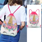 Egyszarvú  szempillákkal tornazsák gyémántszemes kirakóval