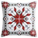 DIY Keresztszemes hímző szett Párna Készlet - Téli minta (42x42 cm)