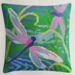 Szitakötős párna hímzés kézimunka készlet