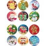 Karácsonyi Gyémántszemes kirakó matrica 12 db-os