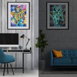 Sötétben világító Cica kör alakú kreatív gyémánt kirakó