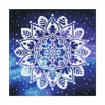 Sötétben világító Belső Béke Mandala kör alakú kreatív gyémánt kirakó