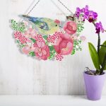 Madárka gyémántszemmel kirakható ajtódísz világító