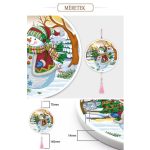 Hóemberes különleges kör alakú Gyémántszemes kirakó kör alakú plexi kerettel 