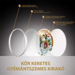 Hóemberes különleges kör alakú Gyémántszemes kirakó kör alakú plexi kerettel 