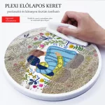 Szerelem különleges kör alakú Gyémántszemes kirakó kör alakú plexi kerettel 