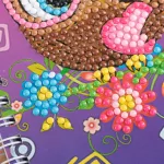 Bagoly mini spirál jegyzetfüzet gyémántszemes kirakó 10x14,5 cm