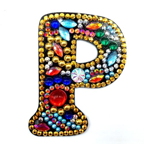 P betű gyémántszemmel kirakható kreatív termék