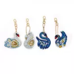 Hattyús gyémántszemes kulcstartó kirakó készlet