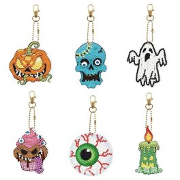 Halloweenes gyémántszemes kulcstartó kirakó készlet