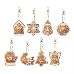 Mézeskalács 8 részes gyémántszemmel kirakható kulcstartók