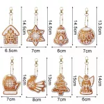 Mézeskalács 8 részes gyémántszemmel kirakható kulcstartók