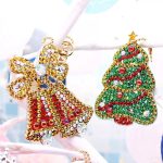 Mikulás Hóember Ünnepi gyémántszemes kirakó kulcstartók 