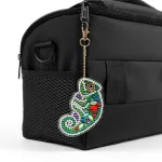 Színes kaméleonok gyémántszemmel kirakható kulcstartók