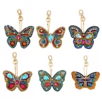 Csodálatos pillangók gyémántszemmel kirakható kulcstartók