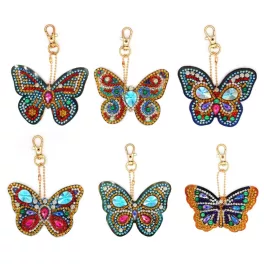   Csodálatos pillangók gyémántszemmel kirakható kulcstartók