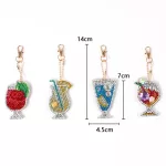 Party poharak gyémántszemes kirakó kulcstartók 