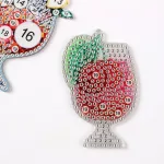 Party poharak gyémántszemes kirakó kulcstartók 