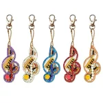 Violinkulcs gyémántszemes kirakó kulcstartók 