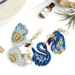 Hattyúk gyémántszemmel kirakható kulcstartók