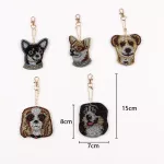 Kutyás gyémántszemes kirakó kulcstartók 