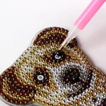 Kutyás gyémántszemes kirakó kulcstartók 