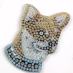 Kutyás gyémántszemes kirakó kulcstartók 