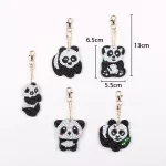 Pandás gyémántszemes kirakó kulcstartók 