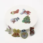 Mikulás Hóember Ünnepi gyémántszemes kirakó kulcstartók 