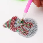 Mikulás Hóember Ünnepi gyémántszemes kirakó kulcstartók 