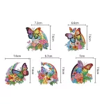 Pillangó virággal gyémántszemmel kirakható kulcstartók