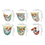 Napágyon pihenő kutyusok gyémántszemmel kirakható kulcstartók