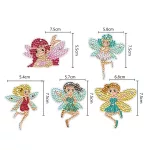 Tündérkék gyémántszemmel kirakható kulcstartók