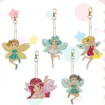 Tündérkék gyémántszemmel kirakható kulcstartók