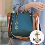 Horgony gyémántszemmel kirakható kulcstartók