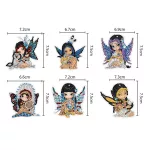 Indián kislány gyémántszemmel kirakható kulcstartók