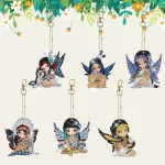 Indián kislány gyémántszemmel kirakható kulcstartók