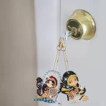 Indián kislány gyémántszemmel kirakható kulcstartók