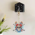 Koponyák 6 részes gyémántszemmel kirakható kulcstartók