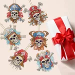 Koponyák 6 részes gyémántszemmel kirakható kulcstartók