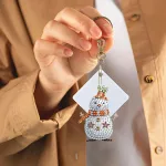 Csoadaszép hóemberek gyémántszemmel kirakható kulcstartók