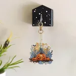 Halloween tökök gyémántszemmel kirakható kulcstartók